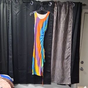 Black Bead Multicolor A-Line Skirt